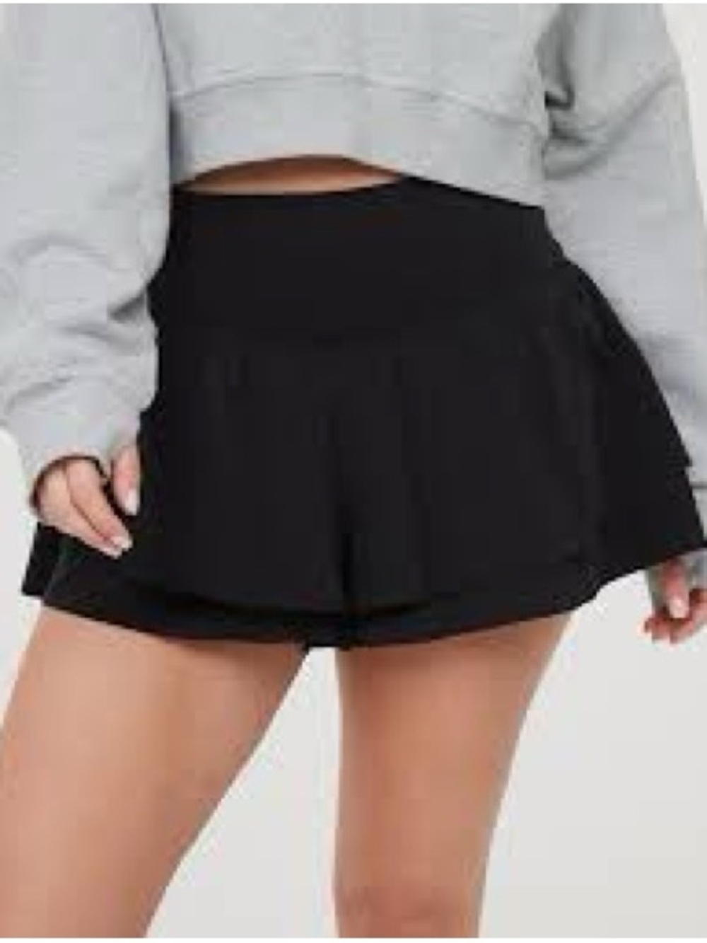 V-Waist Black Athletic Shorts for Women offline by Aerie Size XXS - Picture 2 of 9